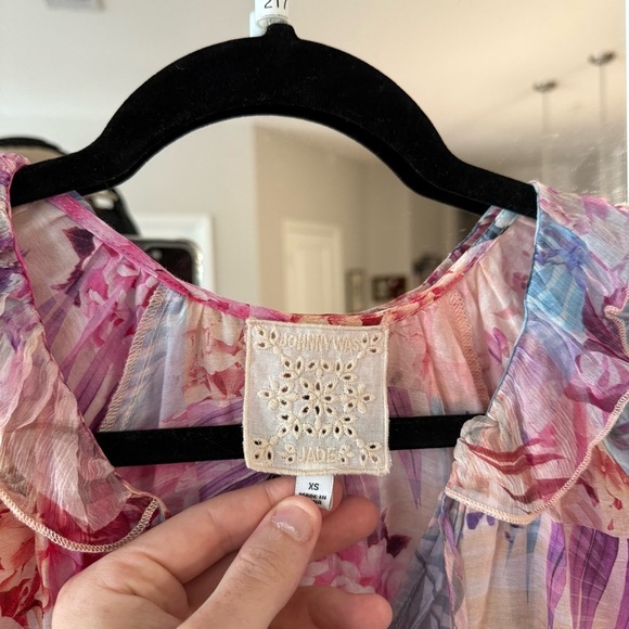 Johnny Was Etta Mini Dress Size XS Color Pink Blue - Picture 3 of 5